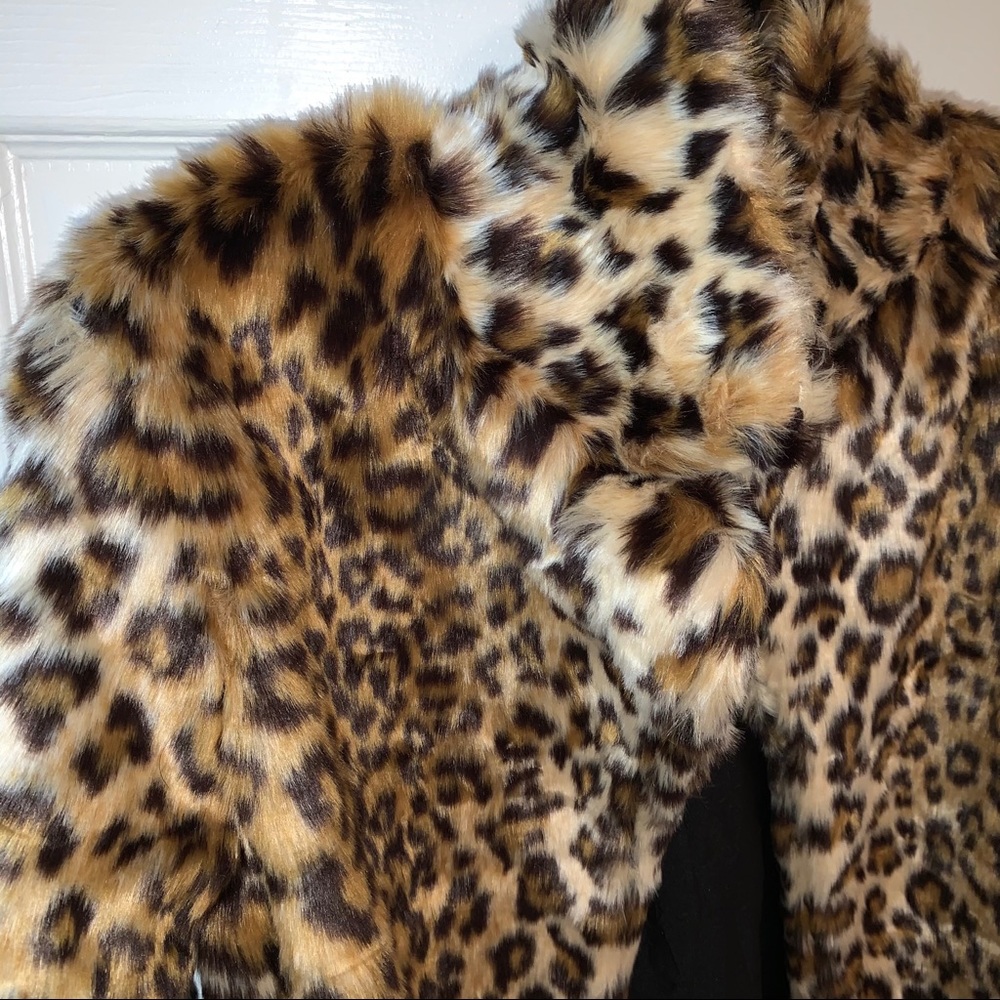 Faux Fur Leopard Coat